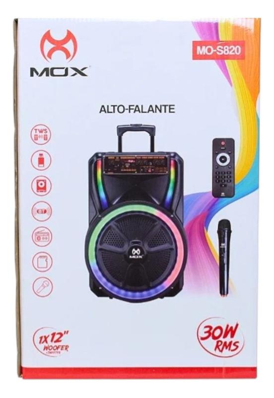 Caixa De Som (troley Speaker) Mo-s820 - Mox - Caixa de Som